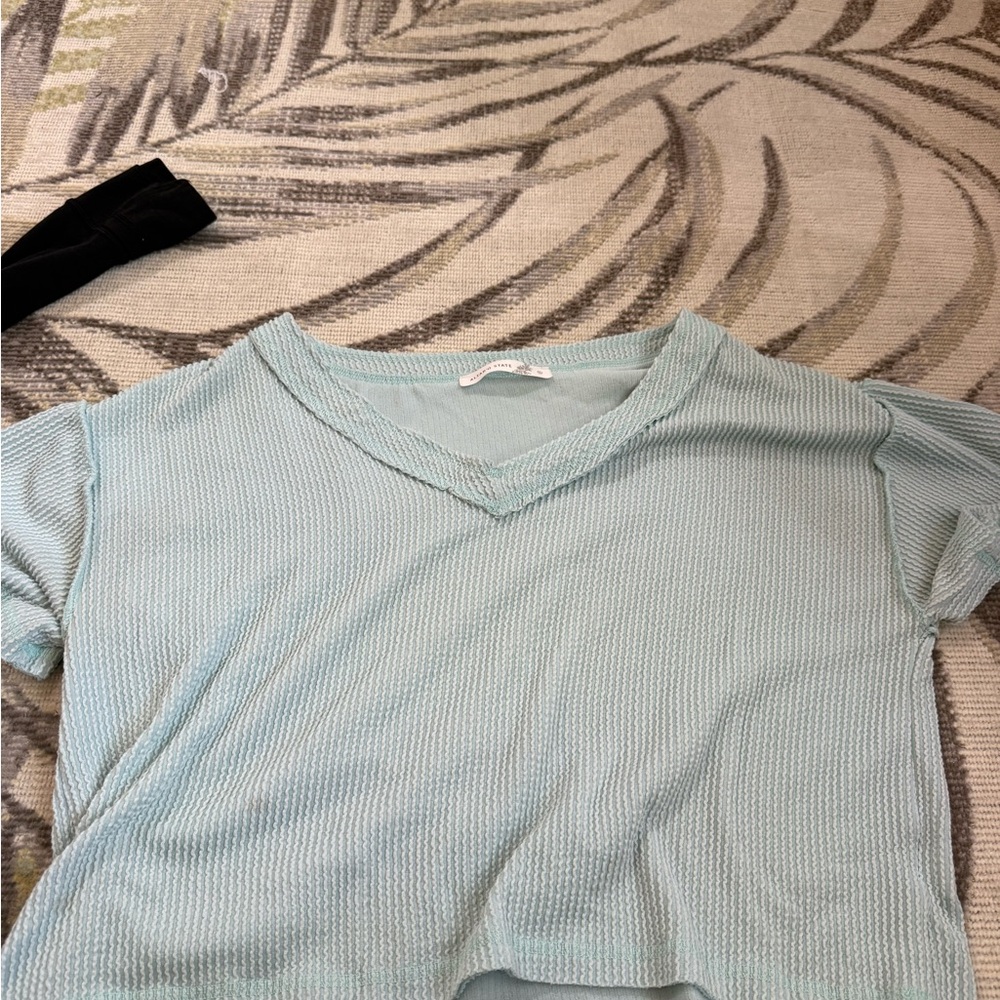 Altar'd State Light Blue Crop Top